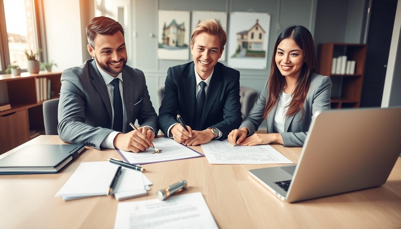 Business agreement signing